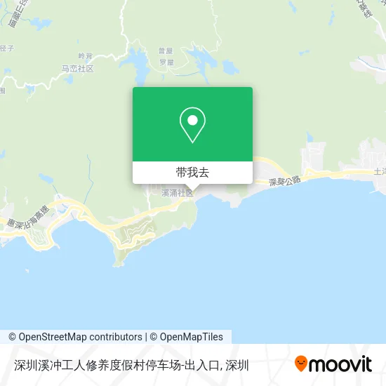 深圳溪冲工人修养度假村停车场-出入口地图