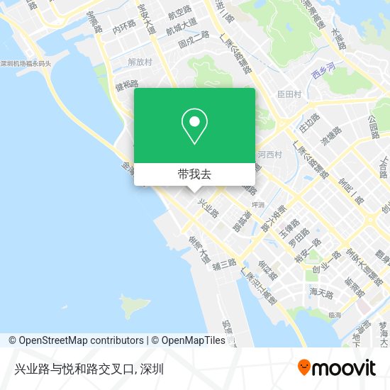 兴业路与悦和路交叉口地图
