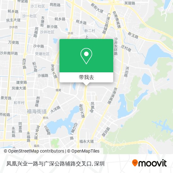 凤凰兴业一路与广深公路辅路交叉口地图