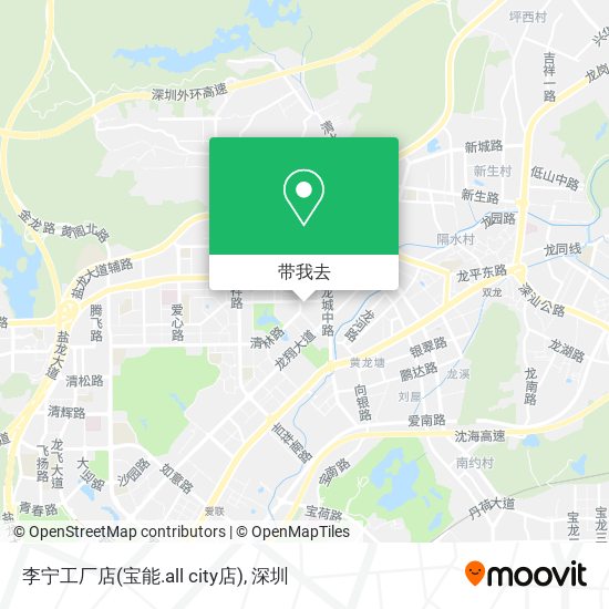 李宁工厂店(宝能.all city店)地图