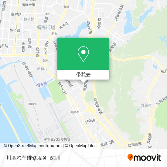 川鹏汽车维修服务地图