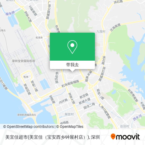 美宜佳超市(美宜佳（宝安西乡钟屋村店）)地图