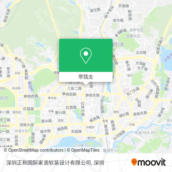 深圳正和国际家居软装设计有限公司地图