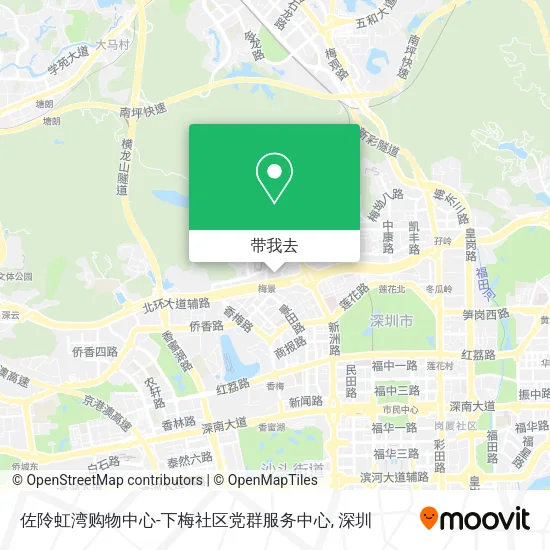 佐阾虹湾购物中心-下梅社区党群服务中心地图