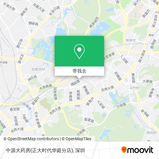 中源大药房(正大时代华庭分店)地图