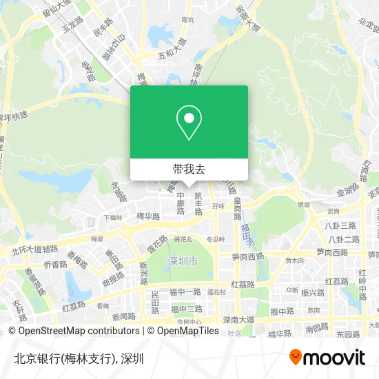 北京银行(梅林支行)地图