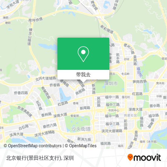 北京银行(景田社区支行)地图