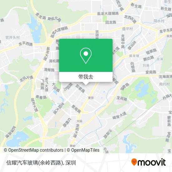 信耀汽车玻璃(余岭西路)地图