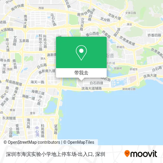 深圳市海滨实验小学地上停车场-出入口地图