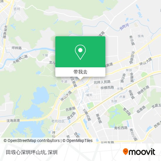 田塅心深圳坪山坑地图