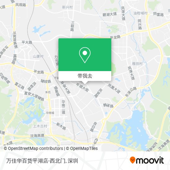 万佳华百货平湖店-西北门地图