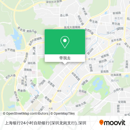 上海银行24小时自助银行(深圳龙岗支行)地图