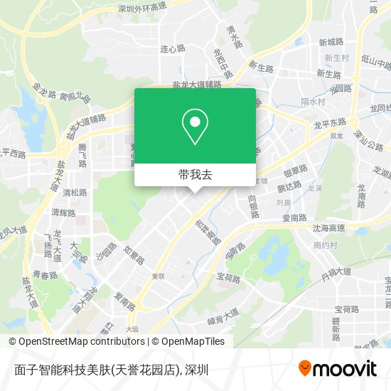 面子智能科技美肤(天誉花园店)地图