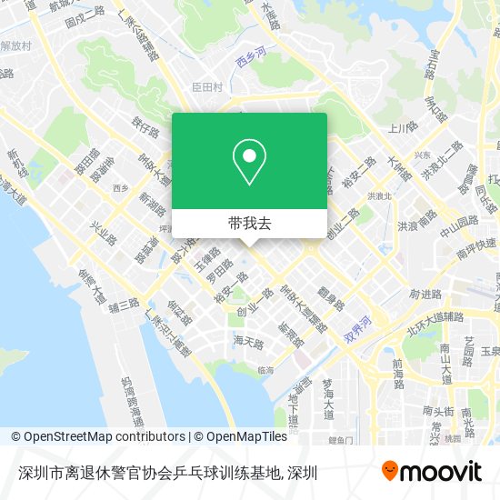 深圳市离退休警官协会乒乓球训练基地地图