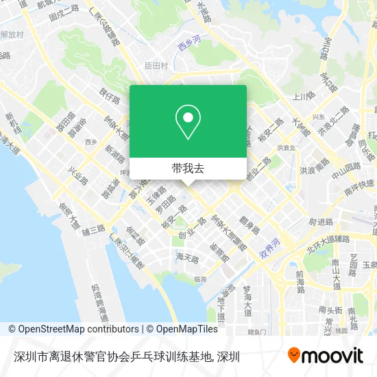 深圳市离退休警官协会乒乓球训练基地地图