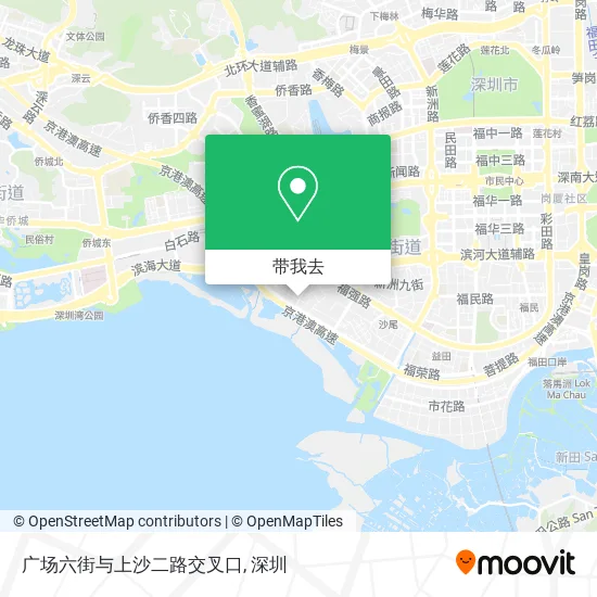 广场六街与上沙二路交叉口地图