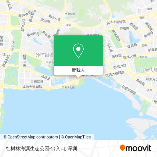 红树林海滨生态公园-出入口地图