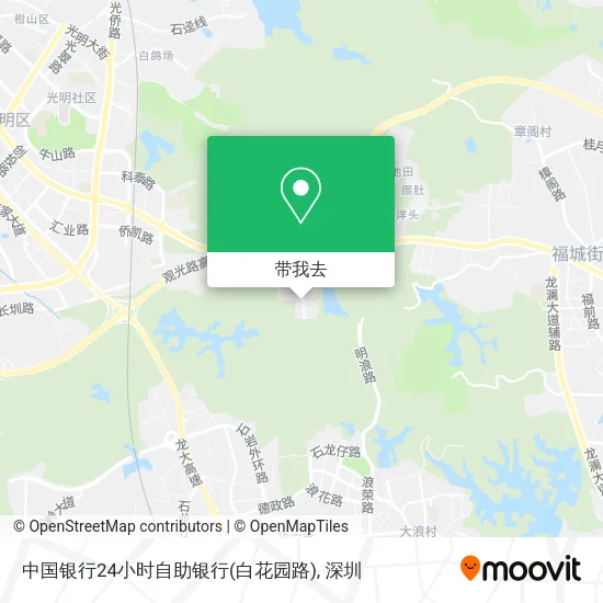 中国银行24小时自助银行(白花园路)地图