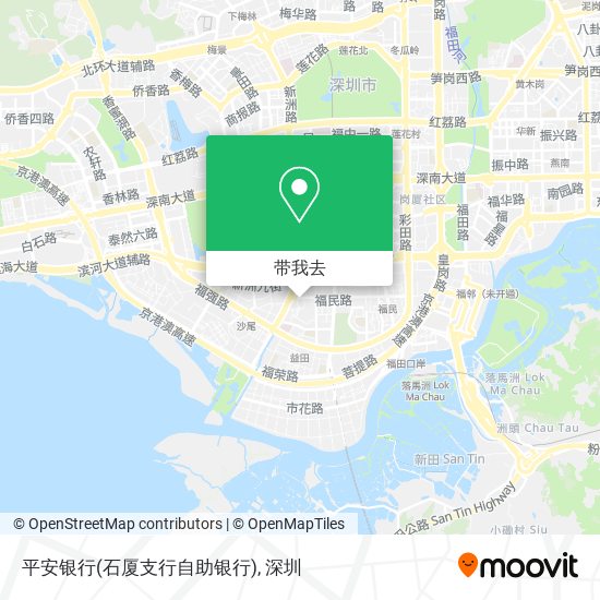 平安银行(石厦支行自助银行)地图