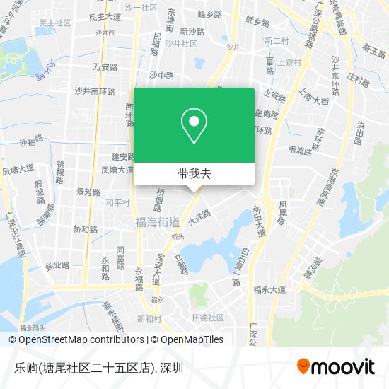 乐购(塘尾社区二十五区店)地图