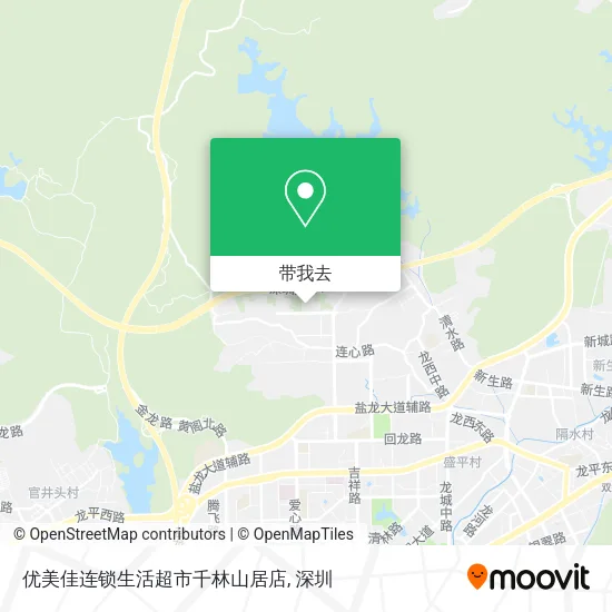 优美佳连锁生活超市千林山居店地图