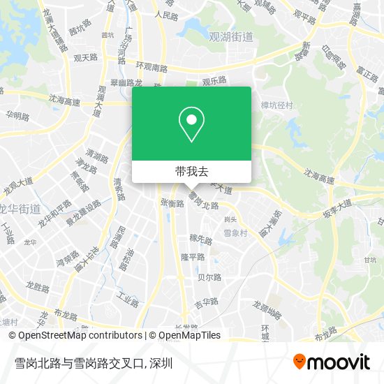 雪岗北路与雪岗路交叉口地图