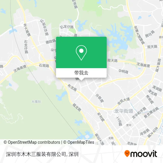 深圳市木木三服装有限公司地图