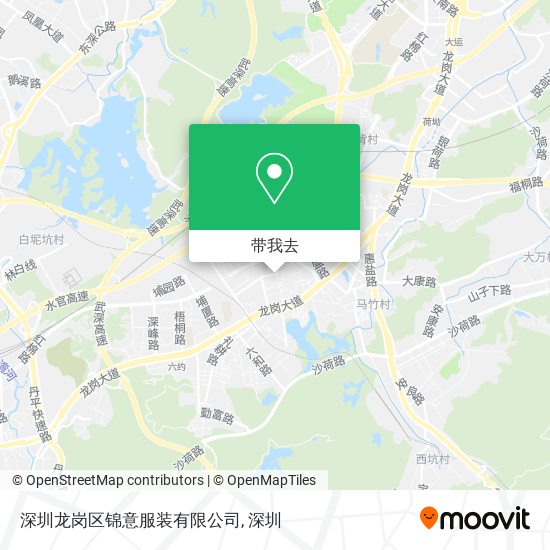 深圳龙岗区锦意服装有限公司地图