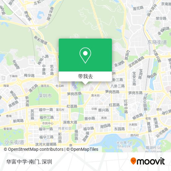 华富中学-南门地图