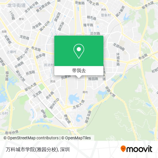 万科城市学院(雅园分校)地图