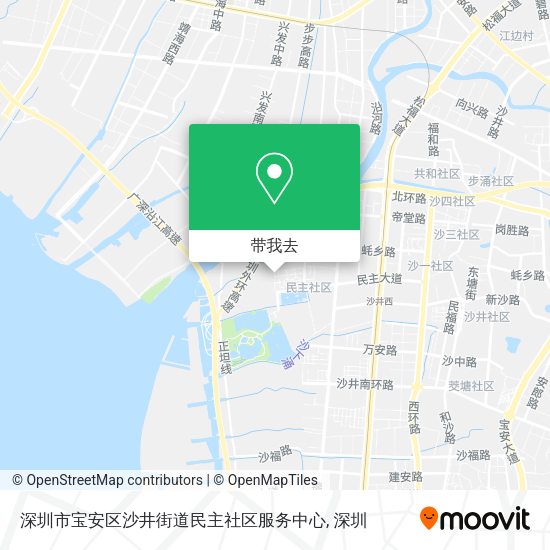 深圳市宝安区沙井街道民主社区服务中心地图