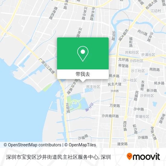 深圳市宝安区沙井街道民主社区服务中心地图
