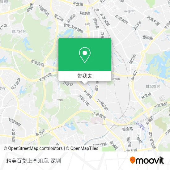 精美百货上李朗店地图