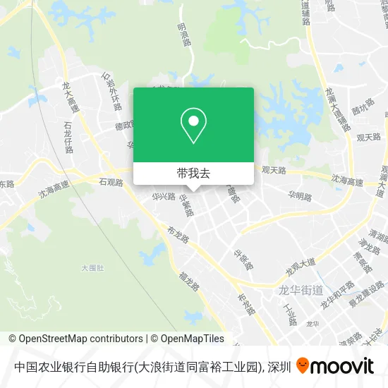 中国农业银行自助银行(大浪街道同富裕工业园)地图