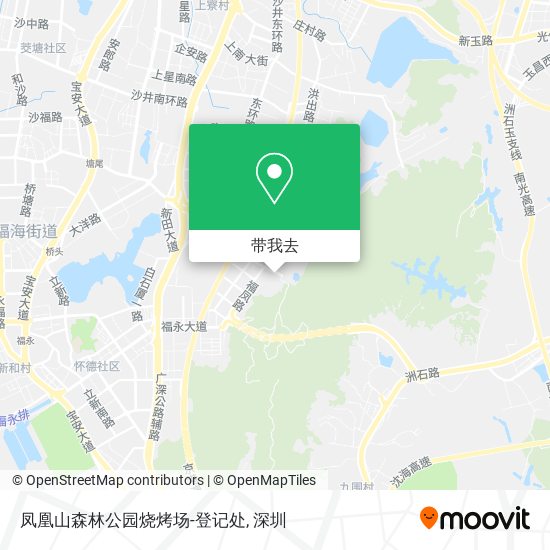 凤凰山森林公园烧烤场-登记处地图