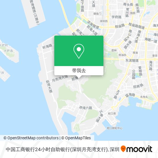 中国工商银行24小时自助银行(深圳月亮湾支行)地图