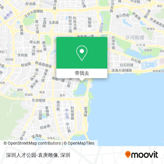 深圳人才公园-袁庚雕像地图
