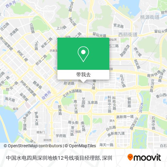 中国水电四局深圳地铁12号线项目经理部地图