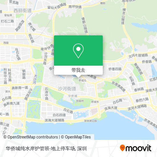 华侨城纯水岸护管班-地上停车场地图
