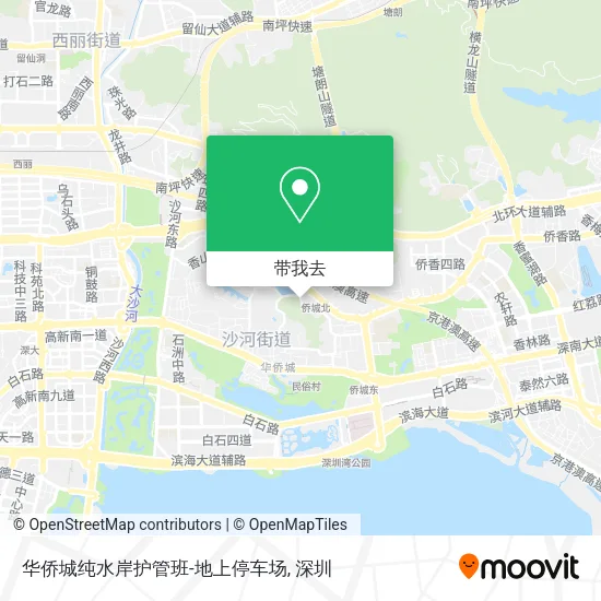 华侨城纯水岸护管班-地上停车场地图
