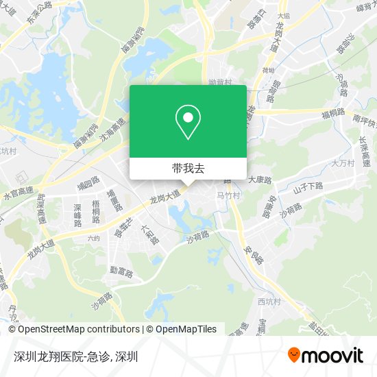 深圳龙翔医院-急诊地图