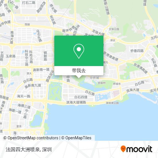 法国四大洲喷泉地图