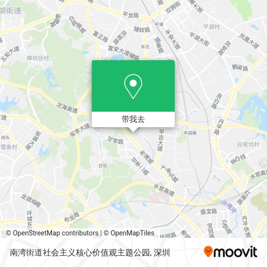 南湾街道社会主义核心价值观主题公园地图
