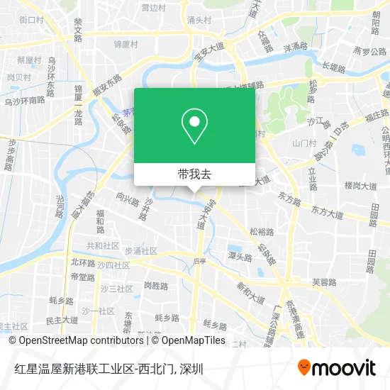 红星温屋新港联工业区-西北门地图