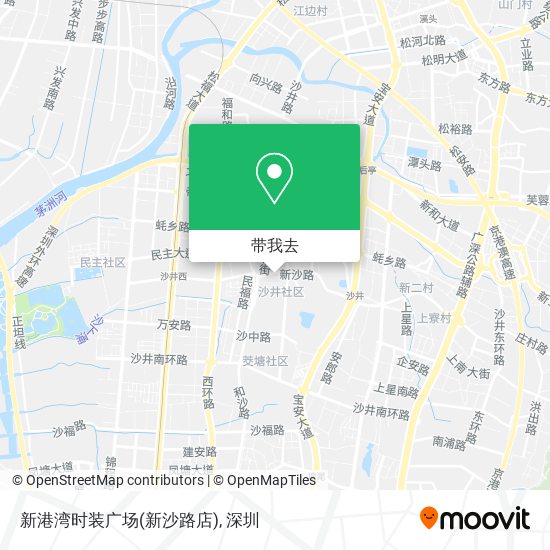 新港湾时装广场(新沙路店)地图