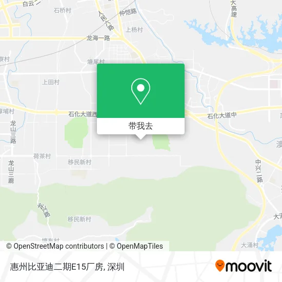 惠州比亚迪二期E15厂房地图