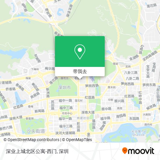 深业上城北区公寓-西门地图