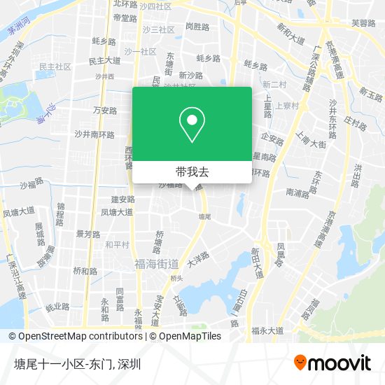 塘尾十一小区-东门地图