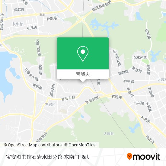 宝安图书馆石岩水田分馆-东南门地图