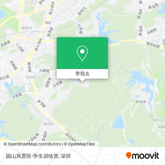 园山风景区-学生训练营地图